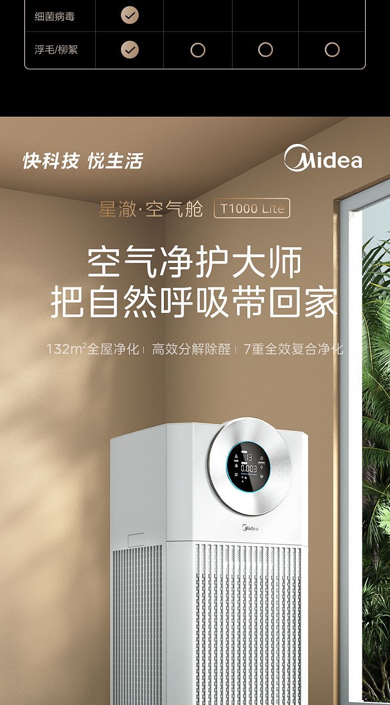 [해외직구]   대면적 공기청정기 1대