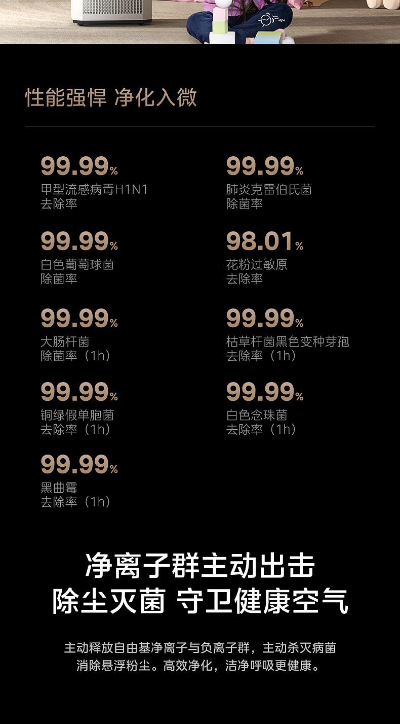 [해외직구]   대면적 공기청정기 1대