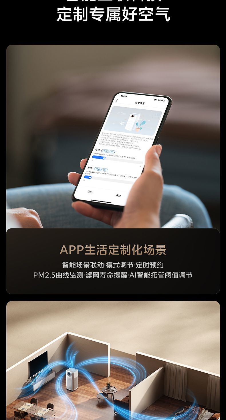 [해외직구]   대면적 공기청정기 1대