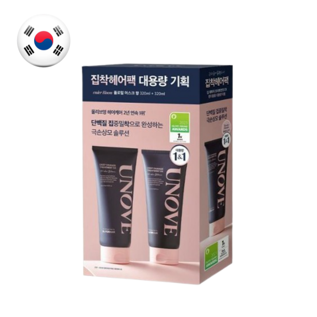 UNOVE 대용량 딥 데미지 헤어 트리트먼트 EX (집착 헤어팩) 더블/듀오 기획 3종 택1 (텐더블룸/웜페탈)